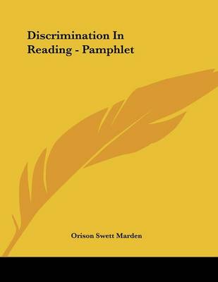 Book cover for Discrimination in Reading - Pamphlet