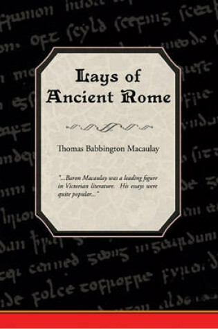 Cover of Lays of Ancient Rome (eBook)