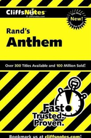 Cover of Cliffsnotes Rand's Anthem