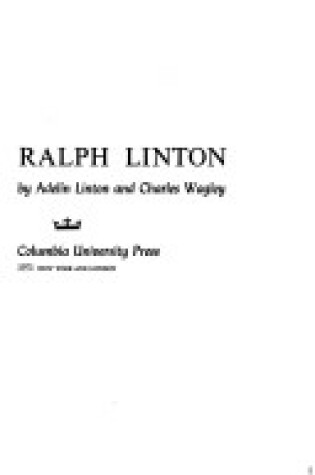 Cover of Ralph Linton