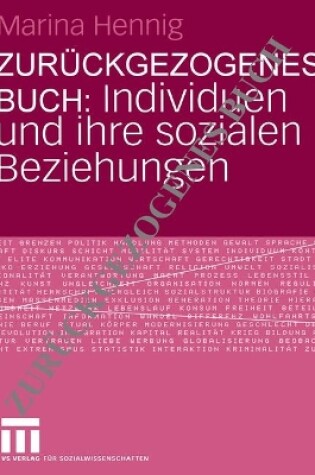 Cover of Individuen und ihre sozialen Beziehungen