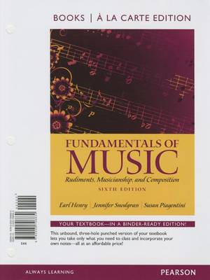 Book cover for Fundamentals of Music, Books a la Carte Edition