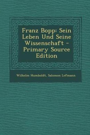 Cover of Franz Bopp