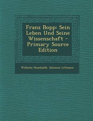 Book cover for Franz Bopp