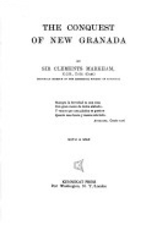 Cover of Conquest of New Granada