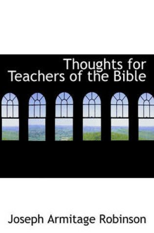 Cover of Thoughts for Teachers of the Bible