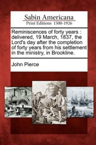 Cover of Reminiscences of Forty Years