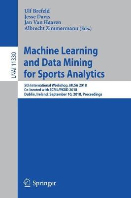 Cover of Machine Learning and Data Mining for Sports Analytics