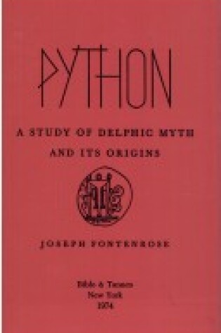 Cover of Python: a Study of Delphic Myths and Its Origins