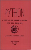 Book cover for Python: a Study of Delphic Myths and Its Origins