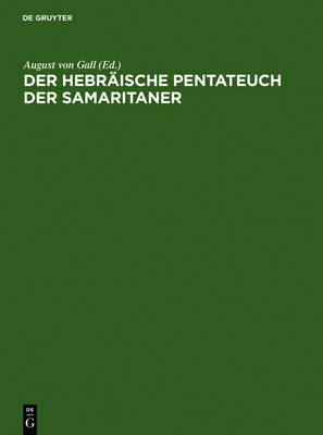 Book cover for Der Hebraische Pentateuch Der Samaritaner