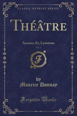 Book cover for Théâtre, Vol. 1