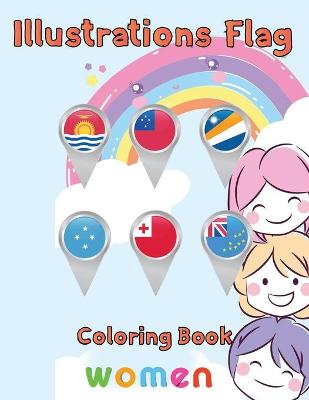 Book cover for Illustrations Flag Coloring Book women