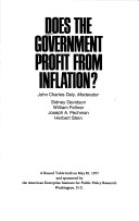 Book cover for Does the Government Profit from Inflation?