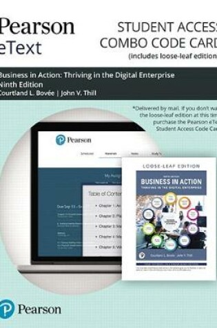 Cover of Pearson Etext for Business in Action -- Combo Access Card