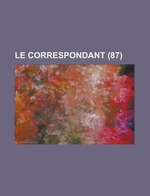 Book cover for Le Correspondant (87)