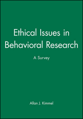 Cover of Ethical Issues in Behavioral Research