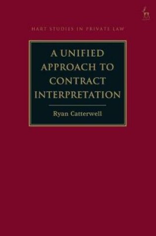 Cover of A Unified Approach to Contract Interpretation