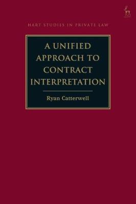 Cover of A Unified Approach to Contract Interpretation