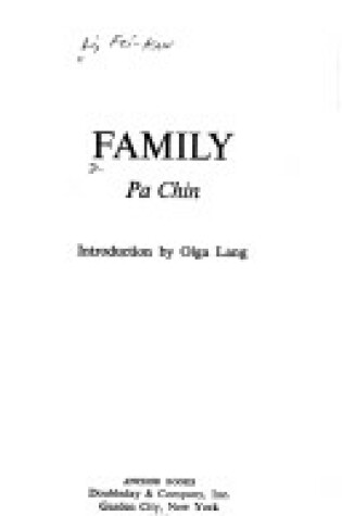 Cover of Family Pa Chin