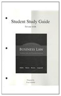 Book cover for Student Study Guide to Accompany Business Law: The Ethical, Global, and E-Commerce Environment