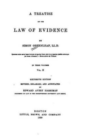 Cover of A Treatise on the Law of Evidence - Vol. II