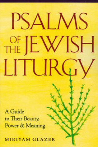 Cover of Psalms of the Jewish Liturgy