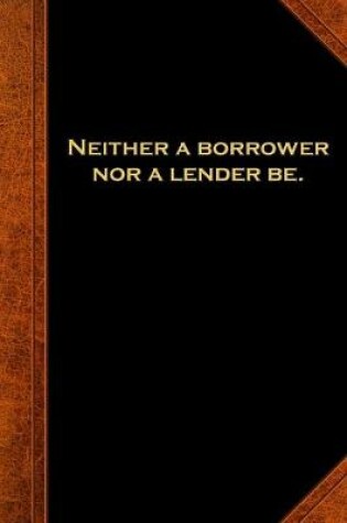 Cover of 2020 Daily Planner Shakespeare Quote Neither Borrower Nor Lender 388 Pages