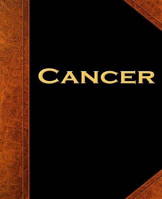 Book cover for Cancer Zodiac Horoscope Vintage School Composition Book 130 Pages