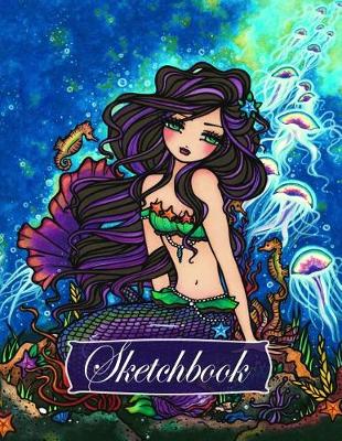 Book cover for Sketchbook (Jellyfish Mermaid Full Size)