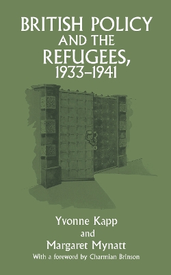 Book cover for British Policy and the Refugees, 1933-1941