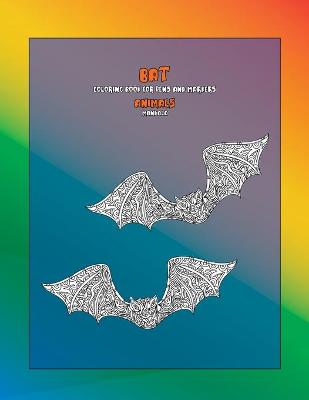 Book cover for Mandala Coloring Book for Pens and Markers - Animals - Bat