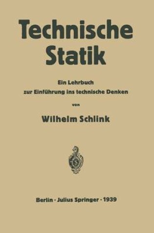 Cover of Technische Statik