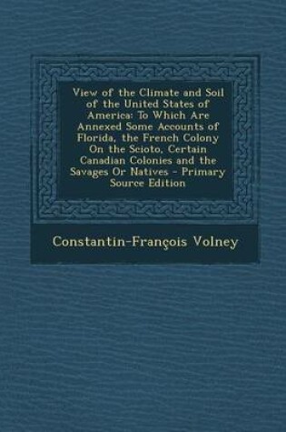 Cover of View of the Climate and Soil of the United States of America