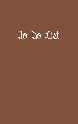 Book cover for To Do List Brown