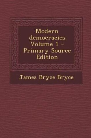 Cover of Modern Democracies Volume 1