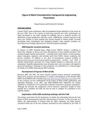 Book cover for Figure of Merit Characteristics Compared to Engineering Parameters