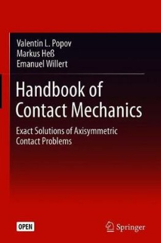 Cover of Handbook of Contact Mechanics