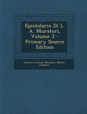 Book cover for Epistolario Di L. A. Muratori, Volume 3