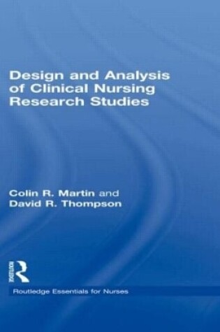 Cover of Design and Analysis of Clinical Nursing Research Studies