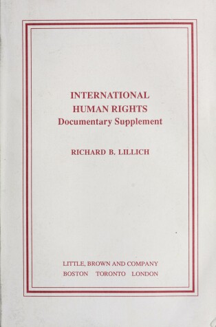 Cover of International Human Rights