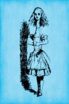 Book cover for Alice in Wonderland Journal - Tall Alice (Bright Blue)