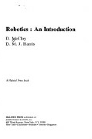 Cover of Robotics : an Introduction (Open University Press Robotics Series)