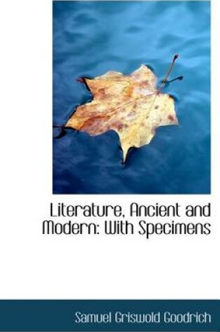 Cover of Literature, Ancient and Modern