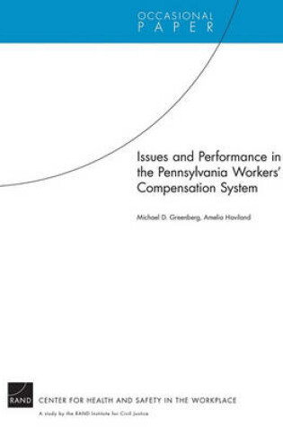 Cover of Issues and Performance in the Pennsylvania Workers' Compensation System