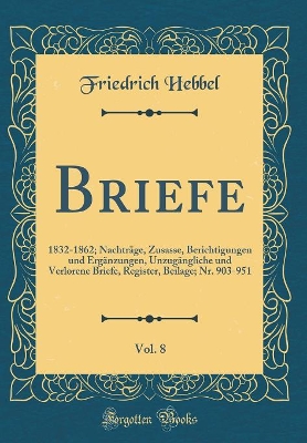 Book cover for Briefe, Vol. 8
