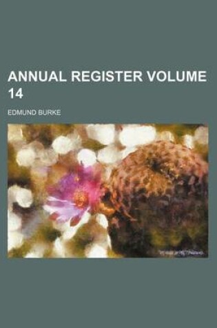 Cover of Annual Register Volume 14