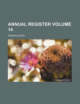 Book cover for Annual Register Volume 14