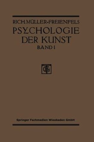 Cover of Allgemeine Grundlegung und Psychologie des Kunstgeniessens