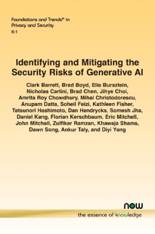 Cover of Identifying and Mitigating the Security Risks of Generative AI
